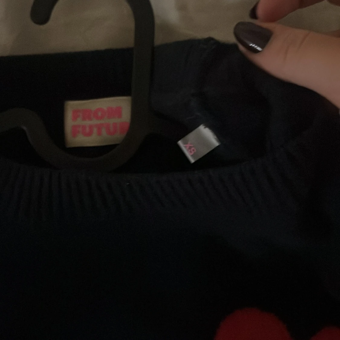 Mörkblå stickad tröja From Future XS - 3