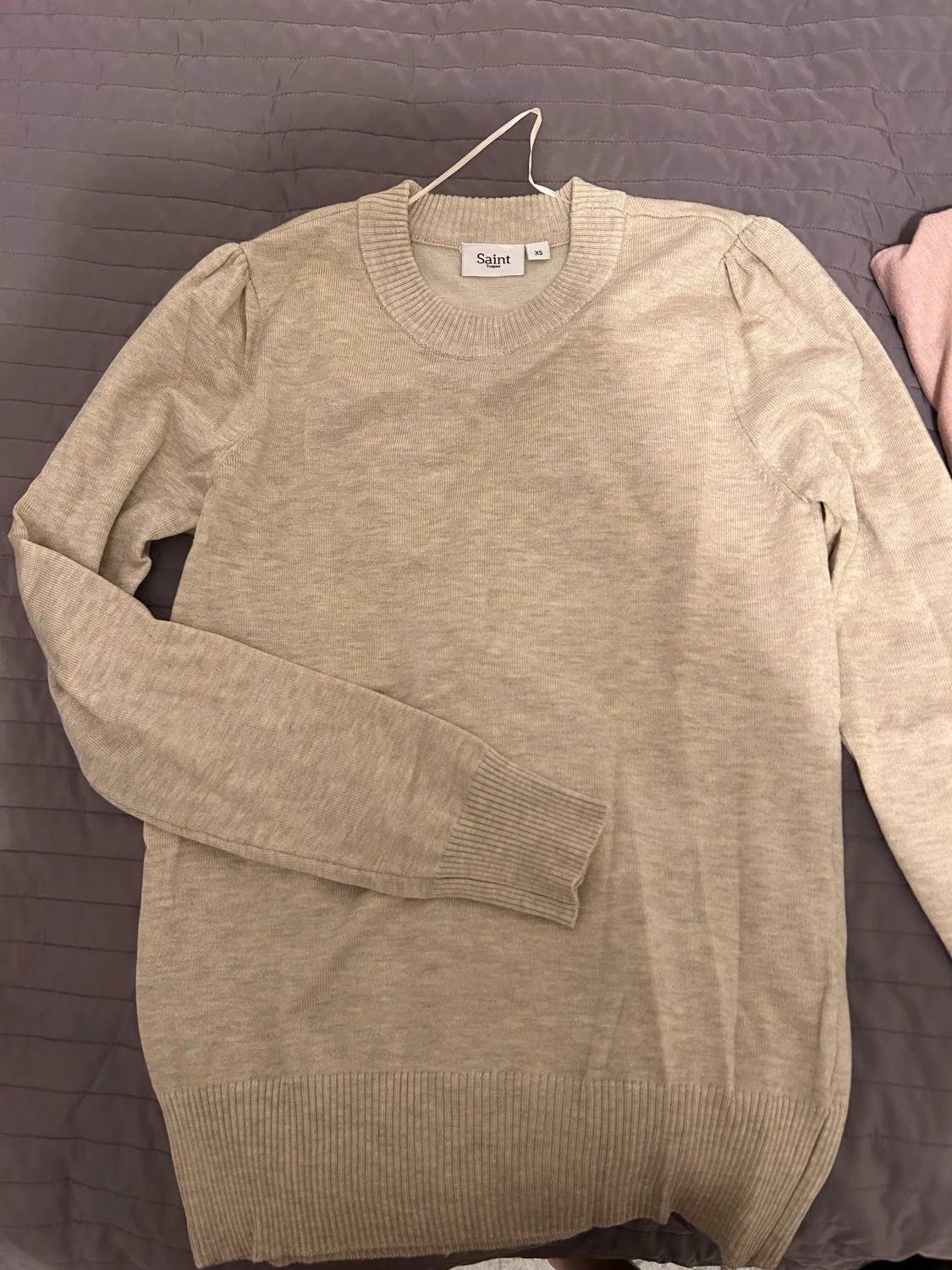 Beige stickad tröja Saint Tropez XS