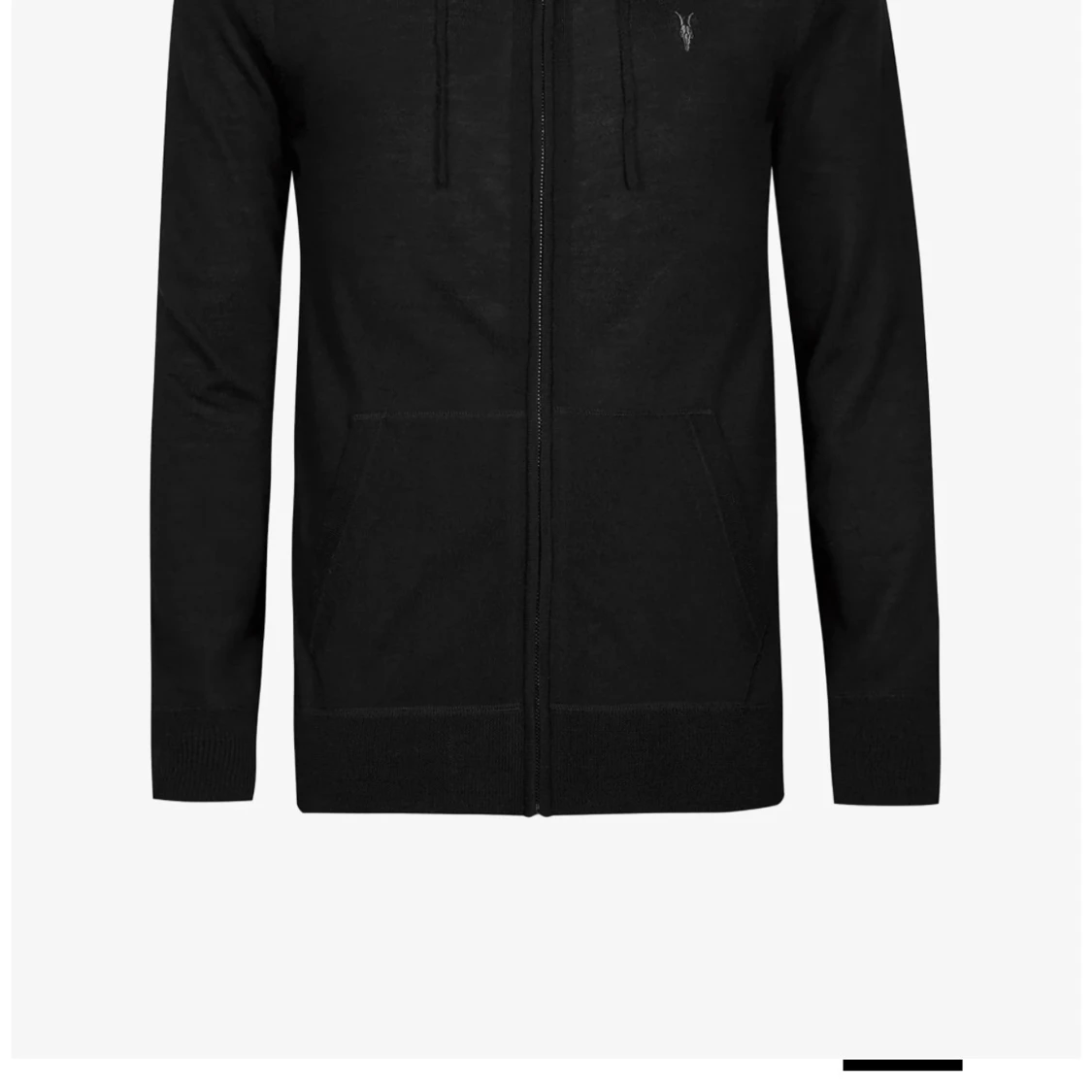 Svart hoodie från AllSaints i merinoull - 1
