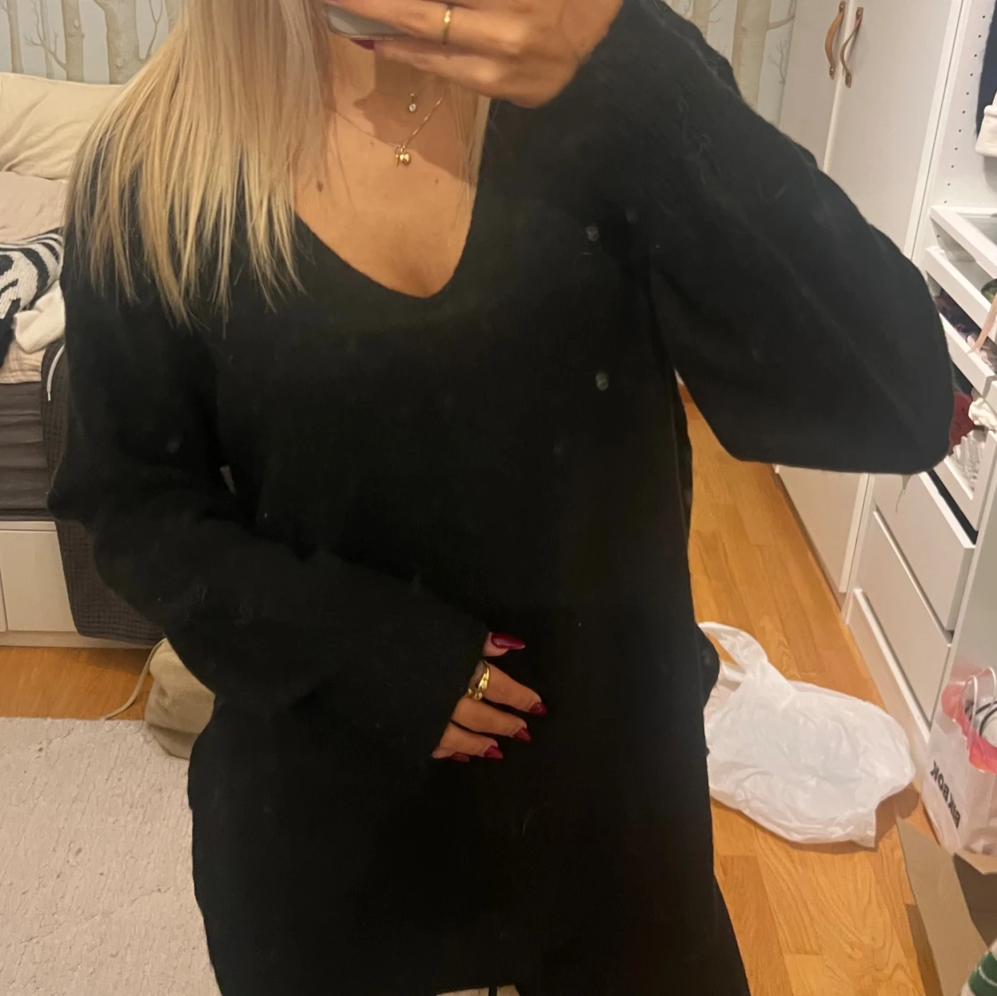 Svart stickad tröja från H&M