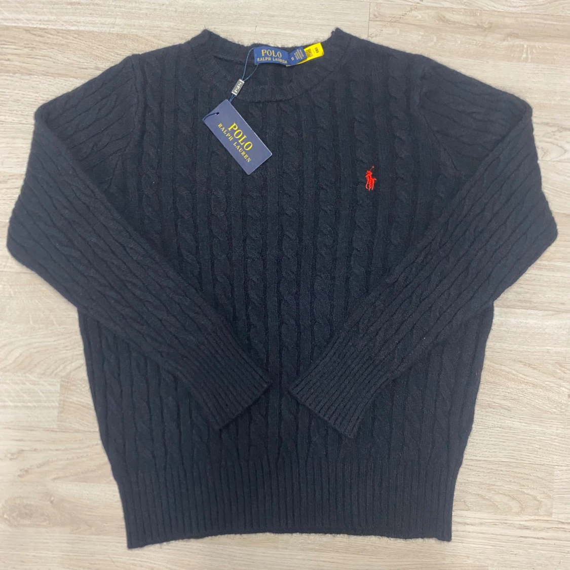 Svart kabelstickad tröja Polo Ralph Lauren