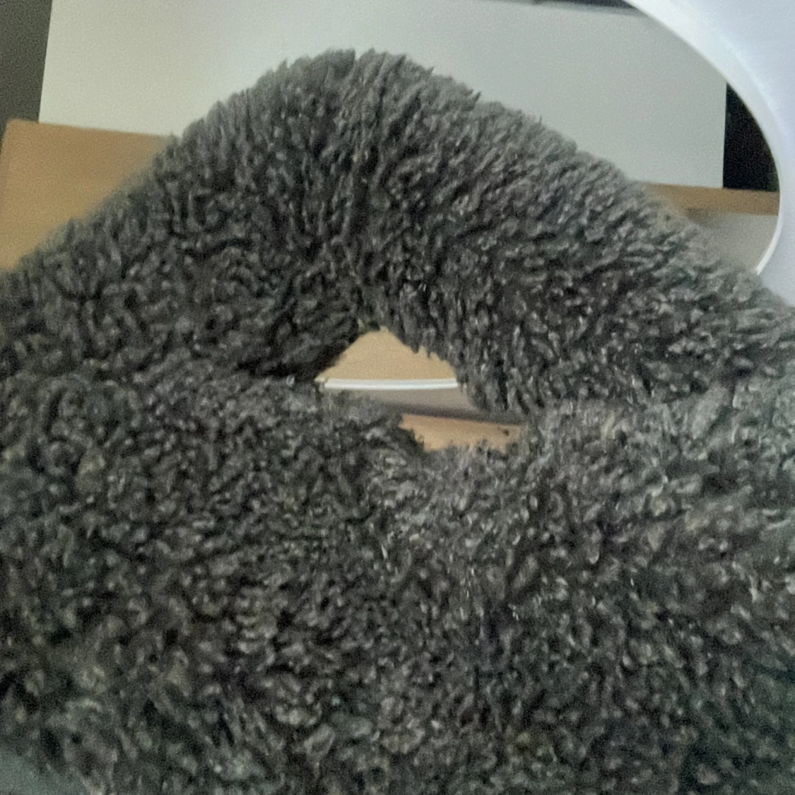 Mörkgrön teddyjacka  - 3