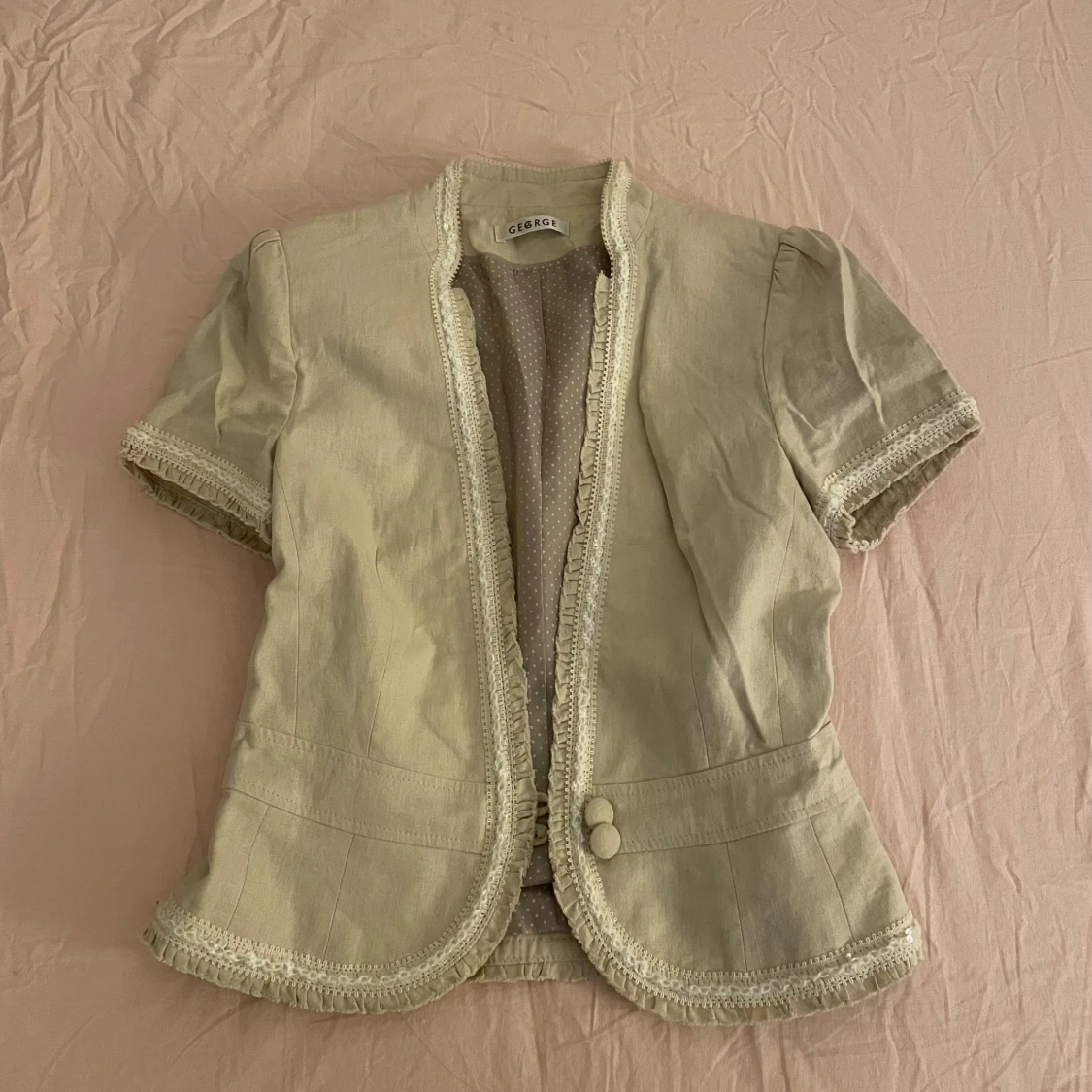 Beige bolero väst - 1