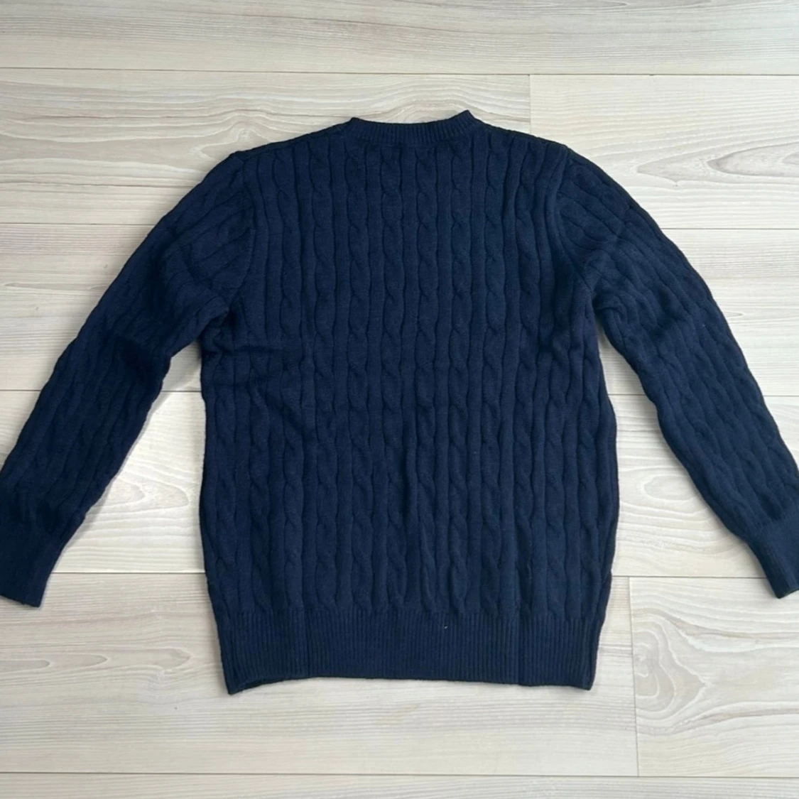 Mörkblå kabelstickad tröja Polo Ralph Lauren - 1