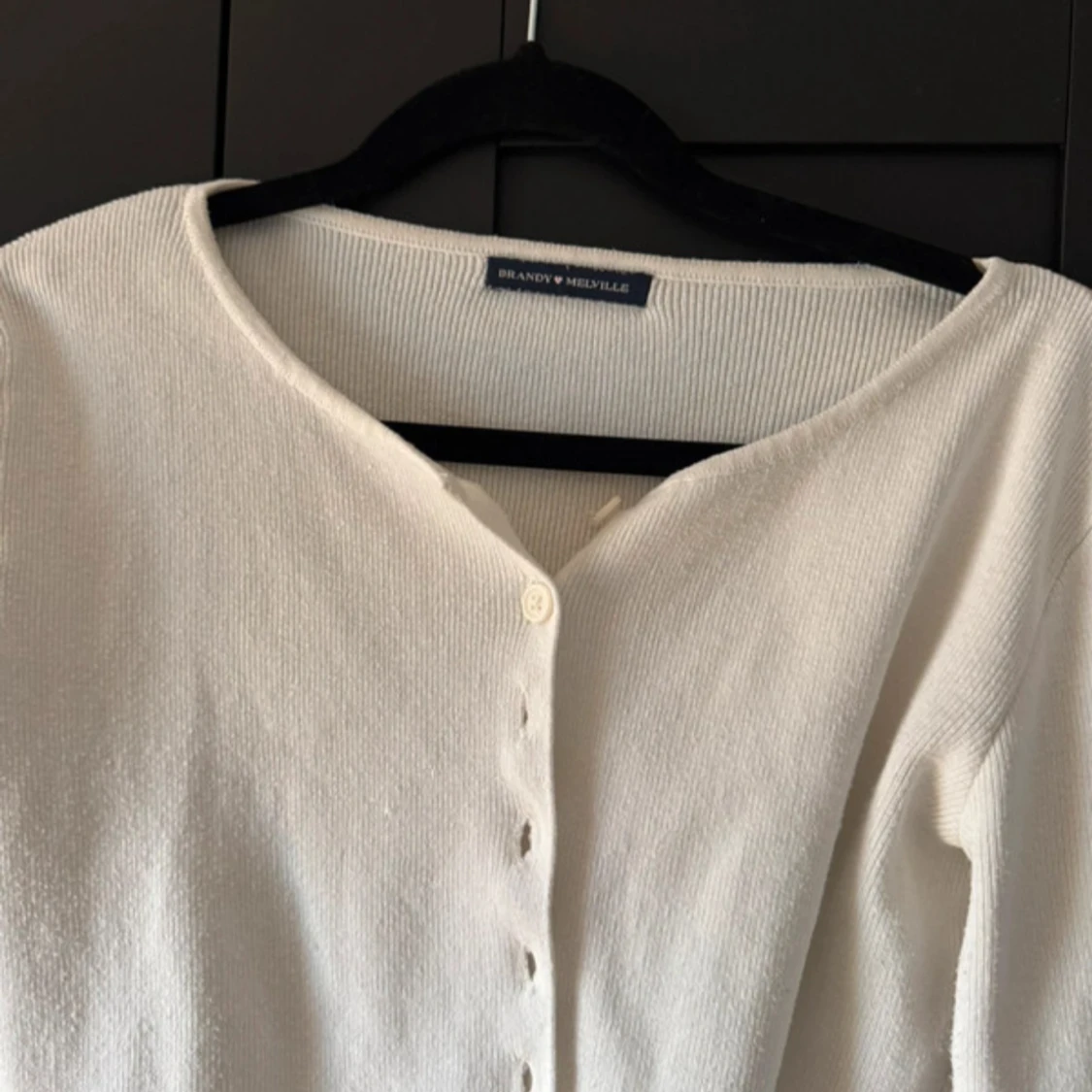 Vit croppad topp från Brandy Melville - 2