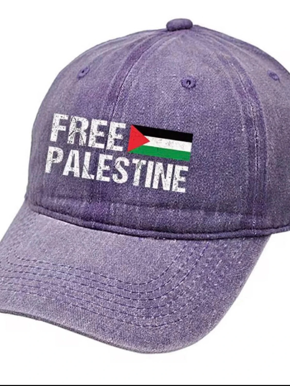 Lila keps med texten Free Palestine  - 1