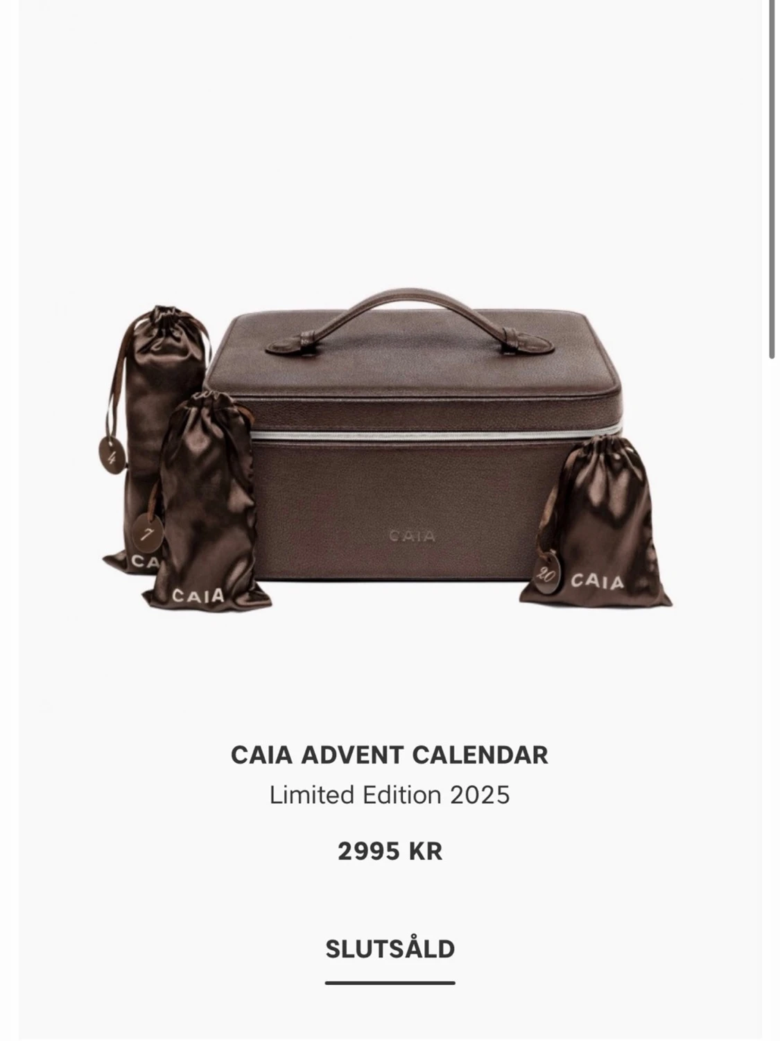 Sminkväska från CAIA i mörkbrunt - 4