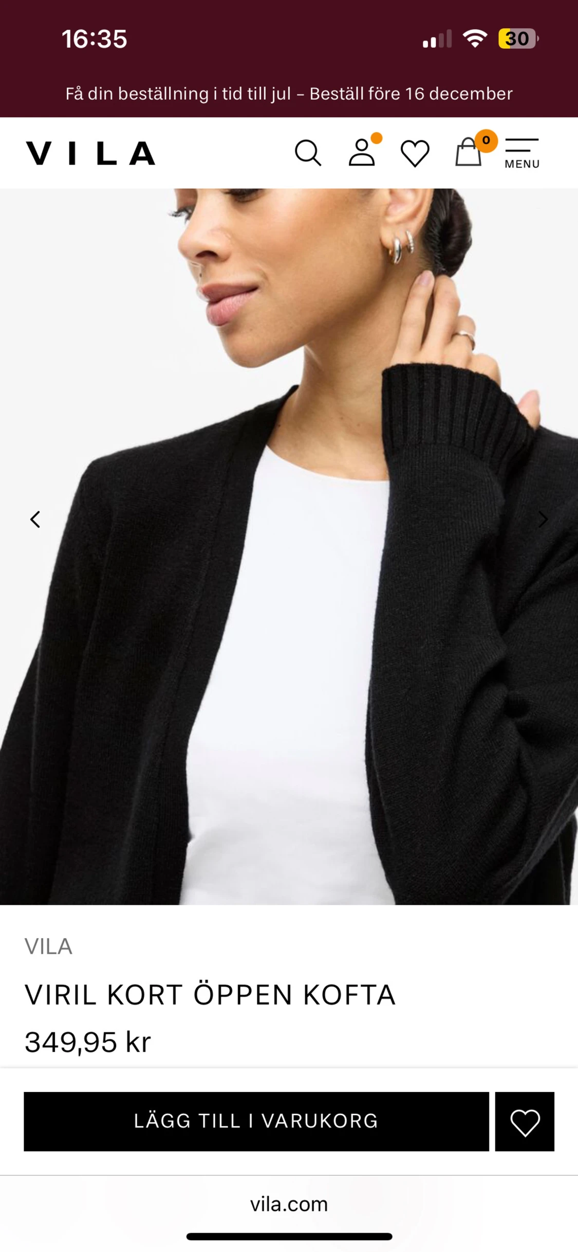 Svart öppen kofta från VILA - 1