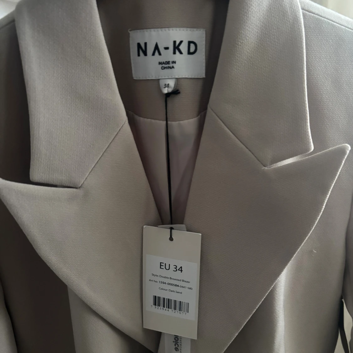 Beige kavaj från NA-KD, strl 34 - 1