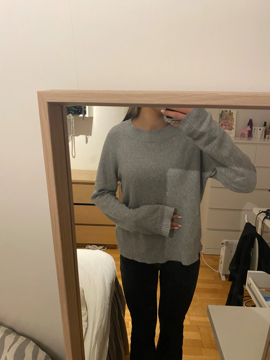 Grå stickad tröja Vero Moda S - 1