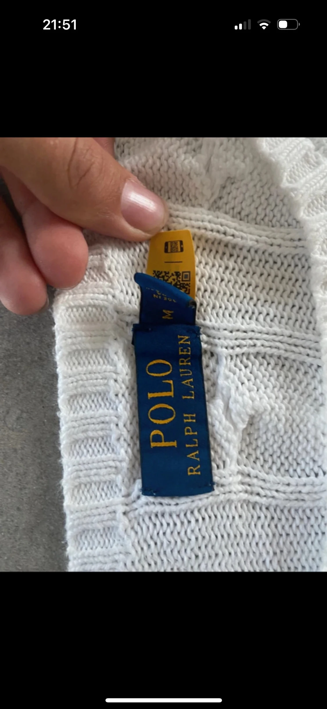 Vit kabelstickad tröja från Polo Ralph Lauren - 6