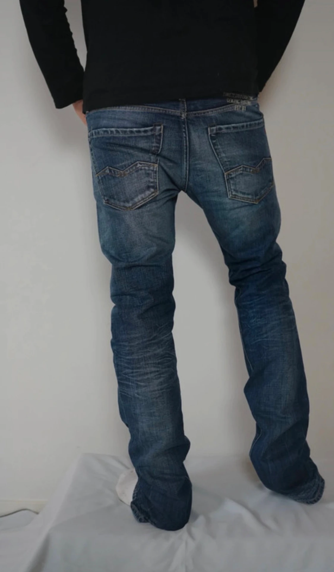 Replay blå jeans straight fit - 1
