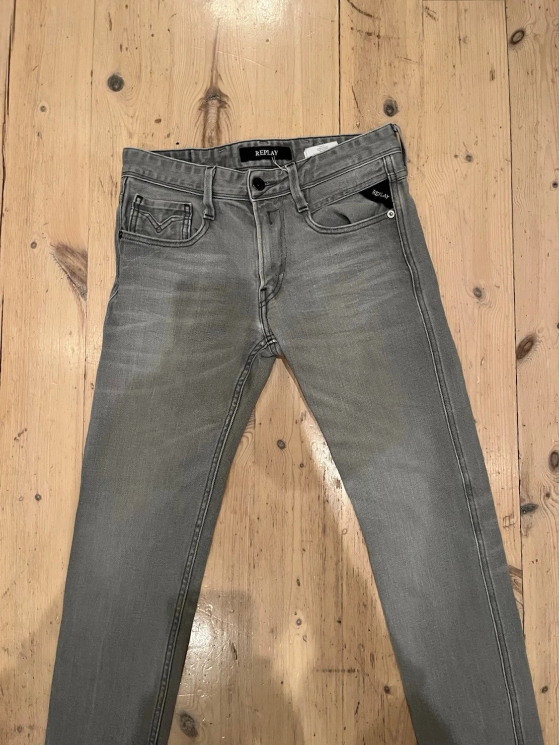 Grå replay anbass jeans - 1