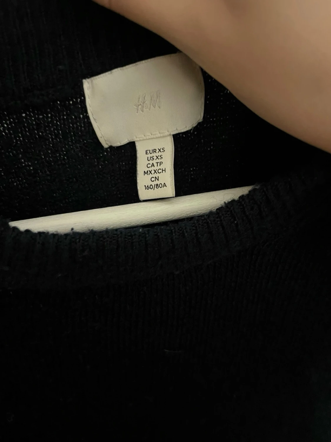 Mörkblå stickad tröja från H&M XS - 2