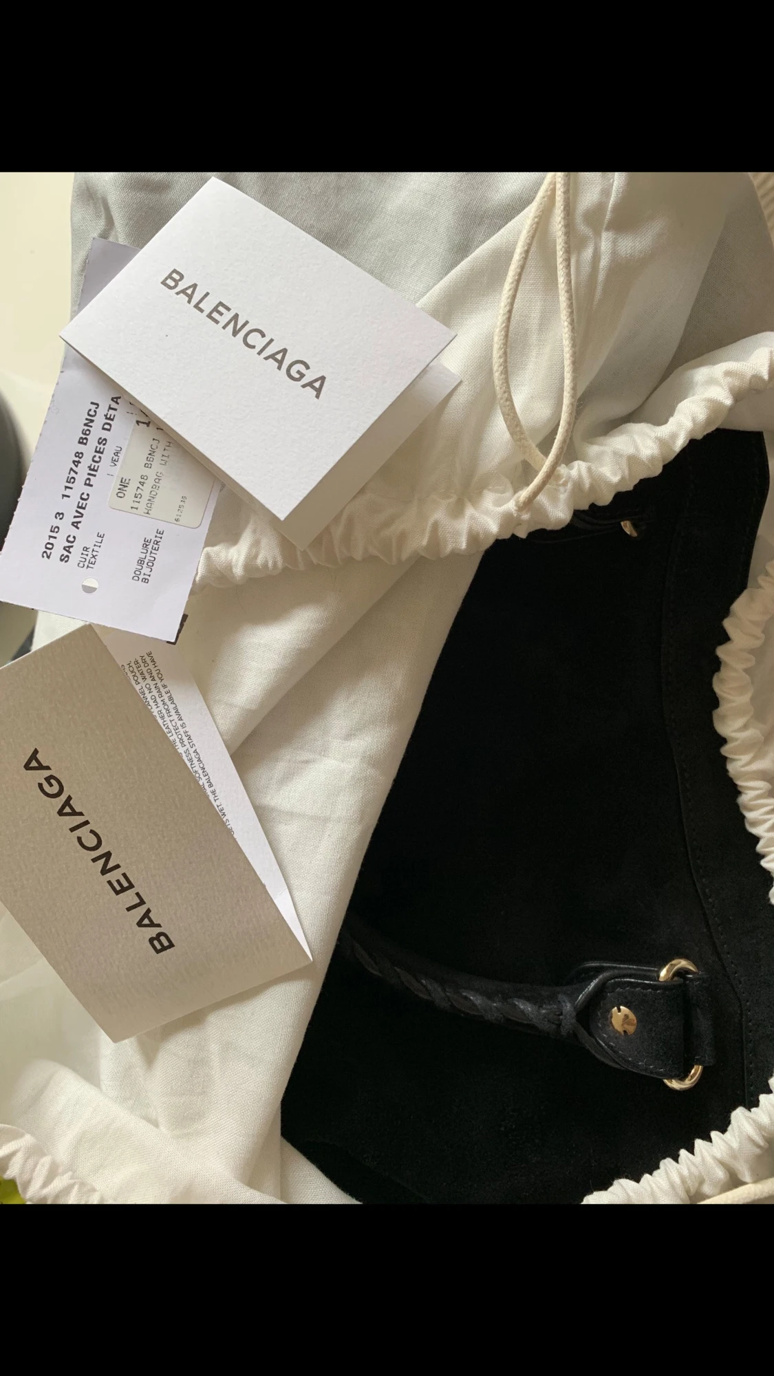 Svart Balenciaga väska i mocka - 4