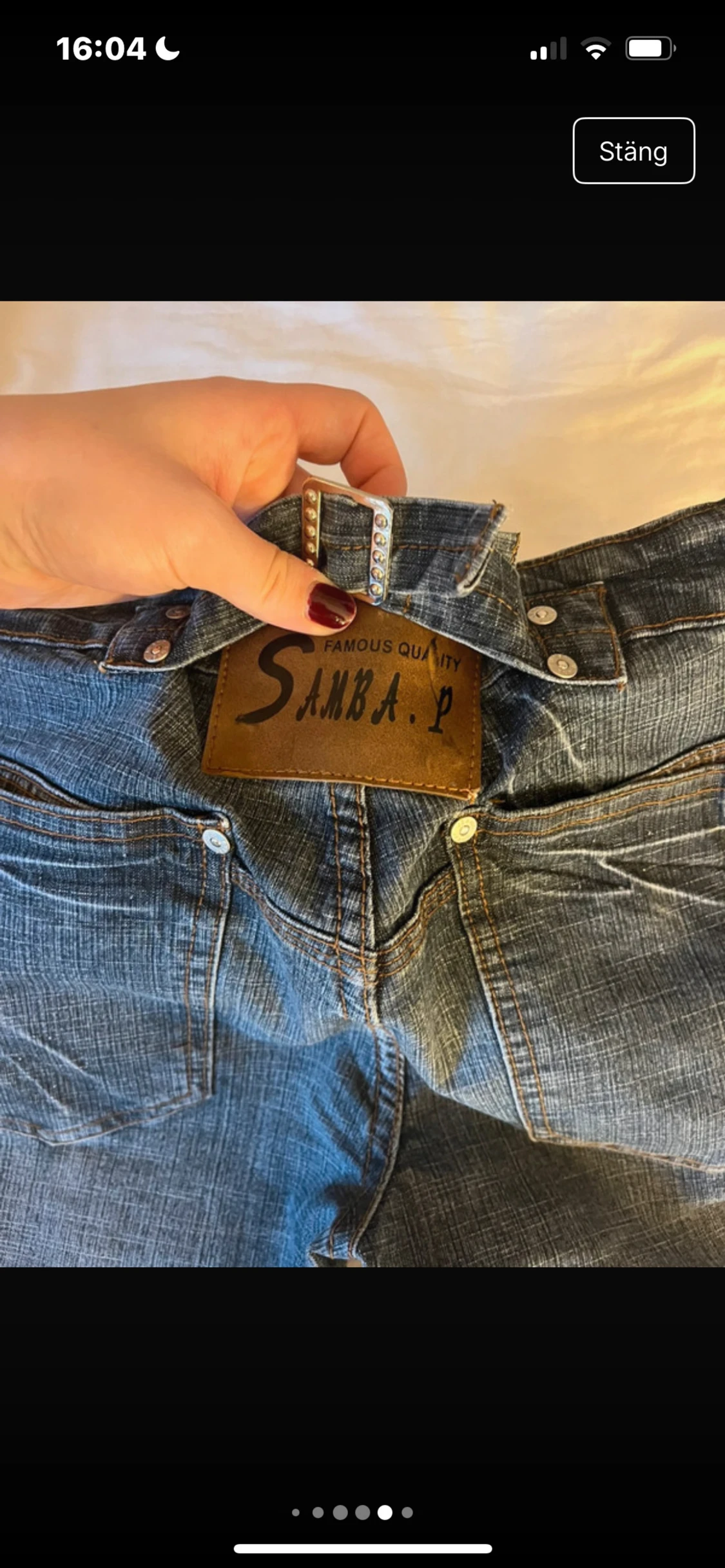 Blå bootcut jeans från Samba P - 5