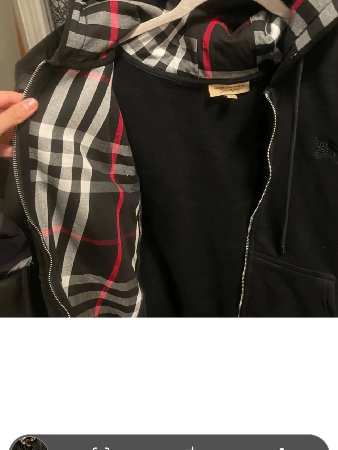 Burberry svart hoodie  - 1