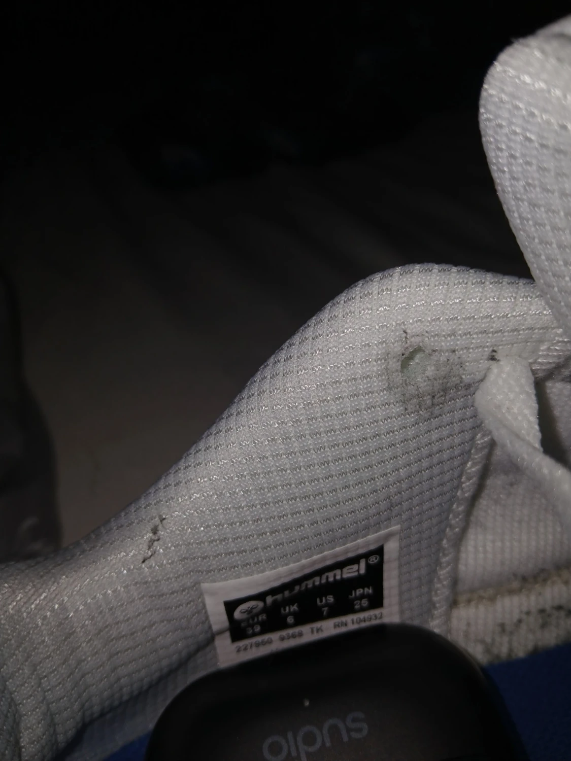 Vita Hummel sneakers med blå detaljer - 3