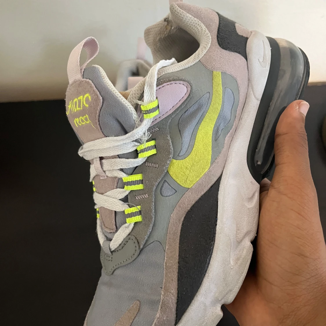 Nike Air Max 270 React sneakers grå/gul - 2