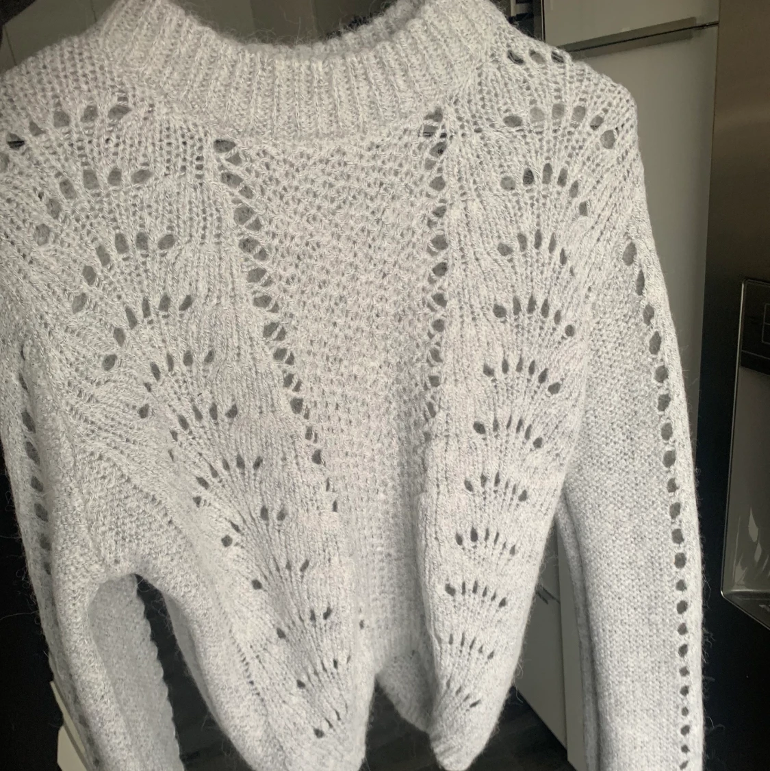 Grå Stickad tröja  - 91