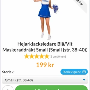 Cheerleader dräkt - Säljer två oanvända cheerleader dräkter med pompoms till! En blå & en röd dräkt❤️  Blåa är såld!