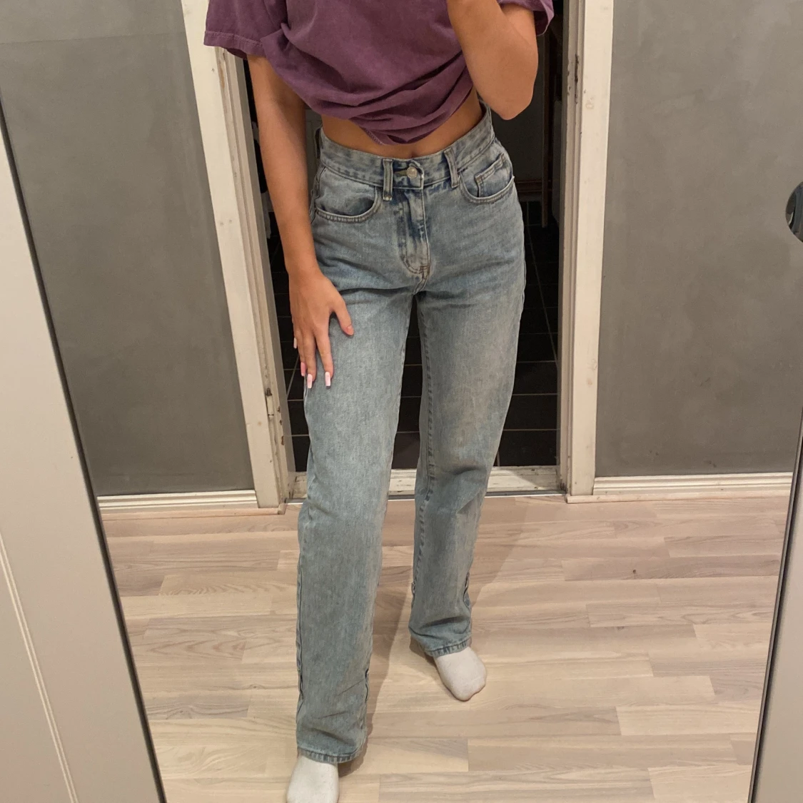 ljusblåa jeans storlek EU 32