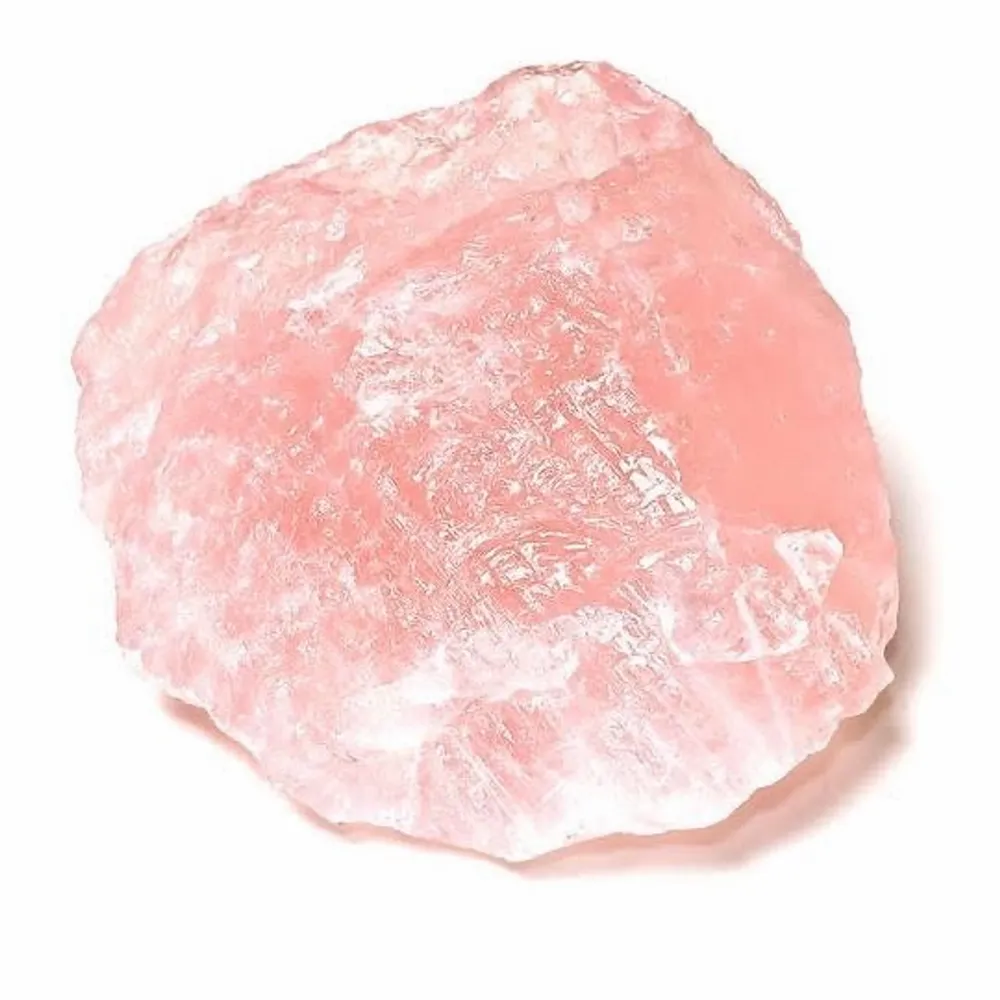 Rosenkvarts från kristallrummet. Helt rå mineral med ett silver hänge. Storlek: Mellan 5-7cm, 50-100gr. Rosa rosenkvarts är en väldigt populär kristall med sin ljuva kärleksfulla energi.. Accessoarer.