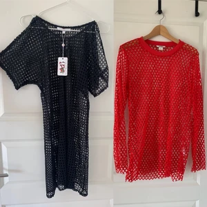 Strandklänning - Klänning att ha över bikini eller till vardags. Strl S. Svarta är oanvänd. 100kr/st. Frakt tillkommer!