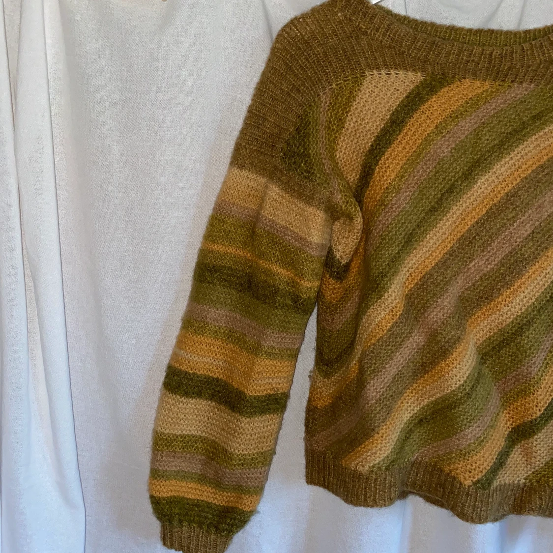 Randig stickad tröja - 90