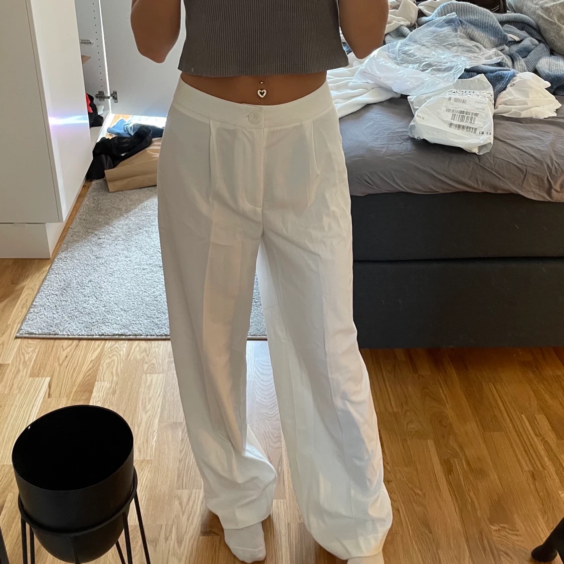 Vita tygbyxor