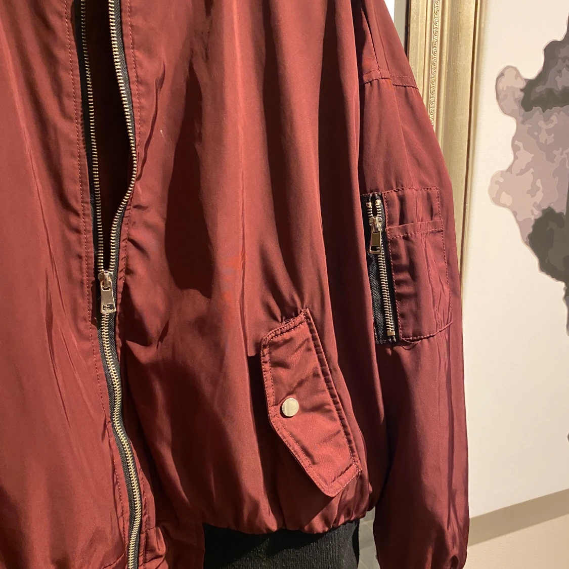 Snygg röd bomberjacka - 90