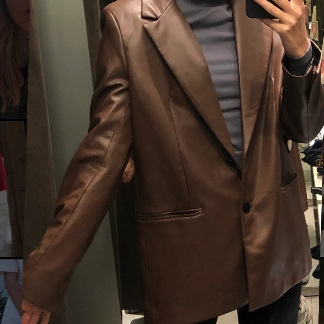 Blazer i skinnimitation