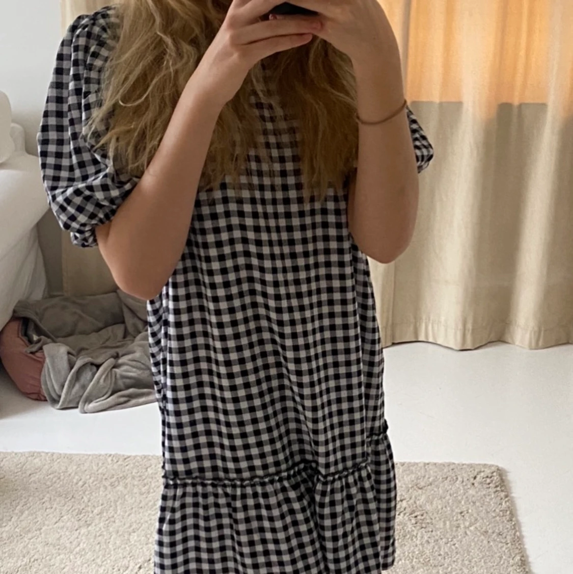 Schackmöndtrad klänning  - 91