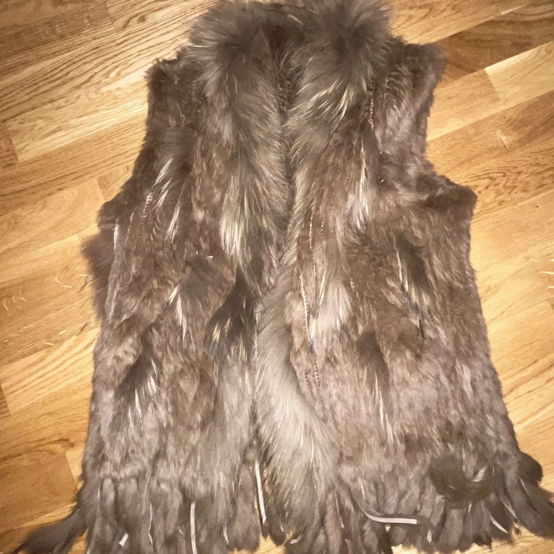 Äkta pälsväst. Onesize. 