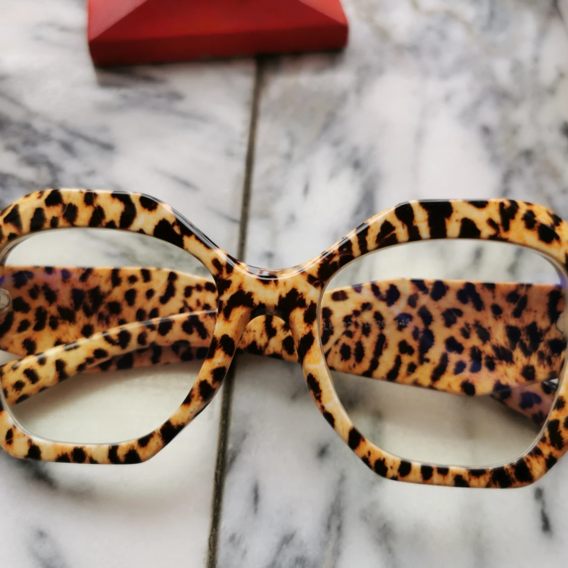 Nya leopardmönstrad glasögon  - 90