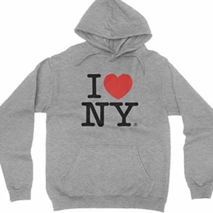 i ❤️ NY - i love new york hoodie i grå❤️❤️