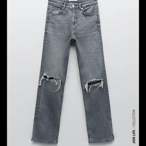 Gråa zara jeans - De slutsålda gråa jeansen från Zara, helt oanvända med prislapp kvar!💗 Storlek 38 men passar även 36💕 Köpare står för frakt!