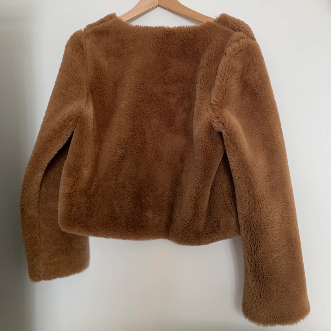 Ljus brun fusk-päls höst jacka 🧸 - 90