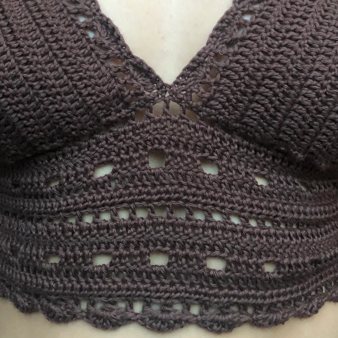 Virkad brun topp - 91