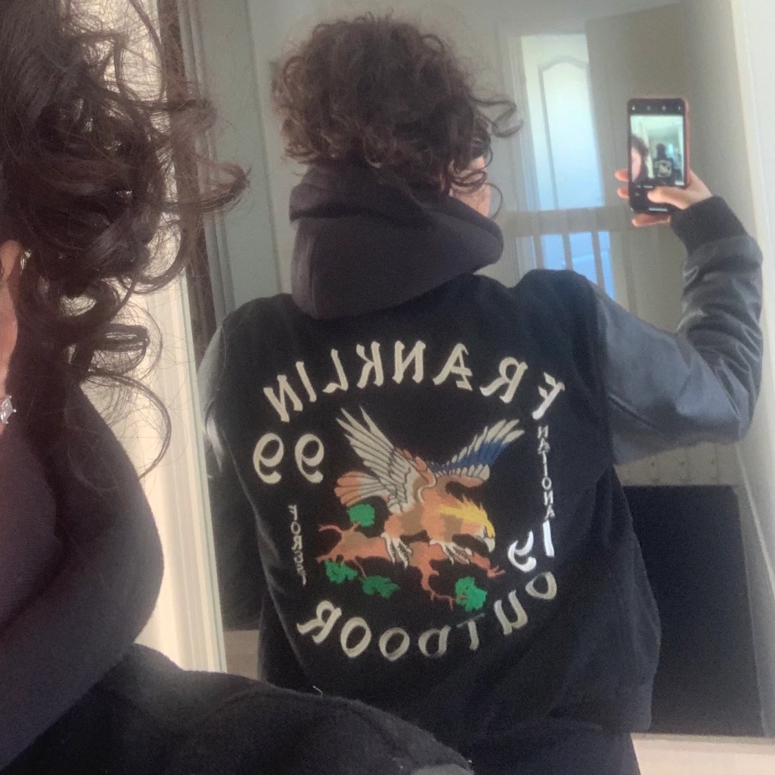 Varsity jacka med läder armar - 90