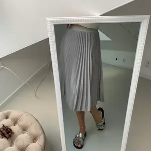 Fin grå/silvrig plisserad kjol från Hm💕💕
