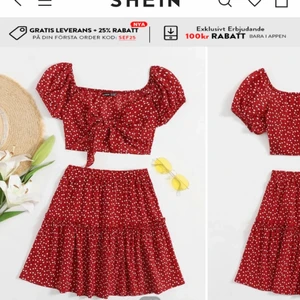 Rött set ifrån Shein - Kör för 200kr säljer för 100kr