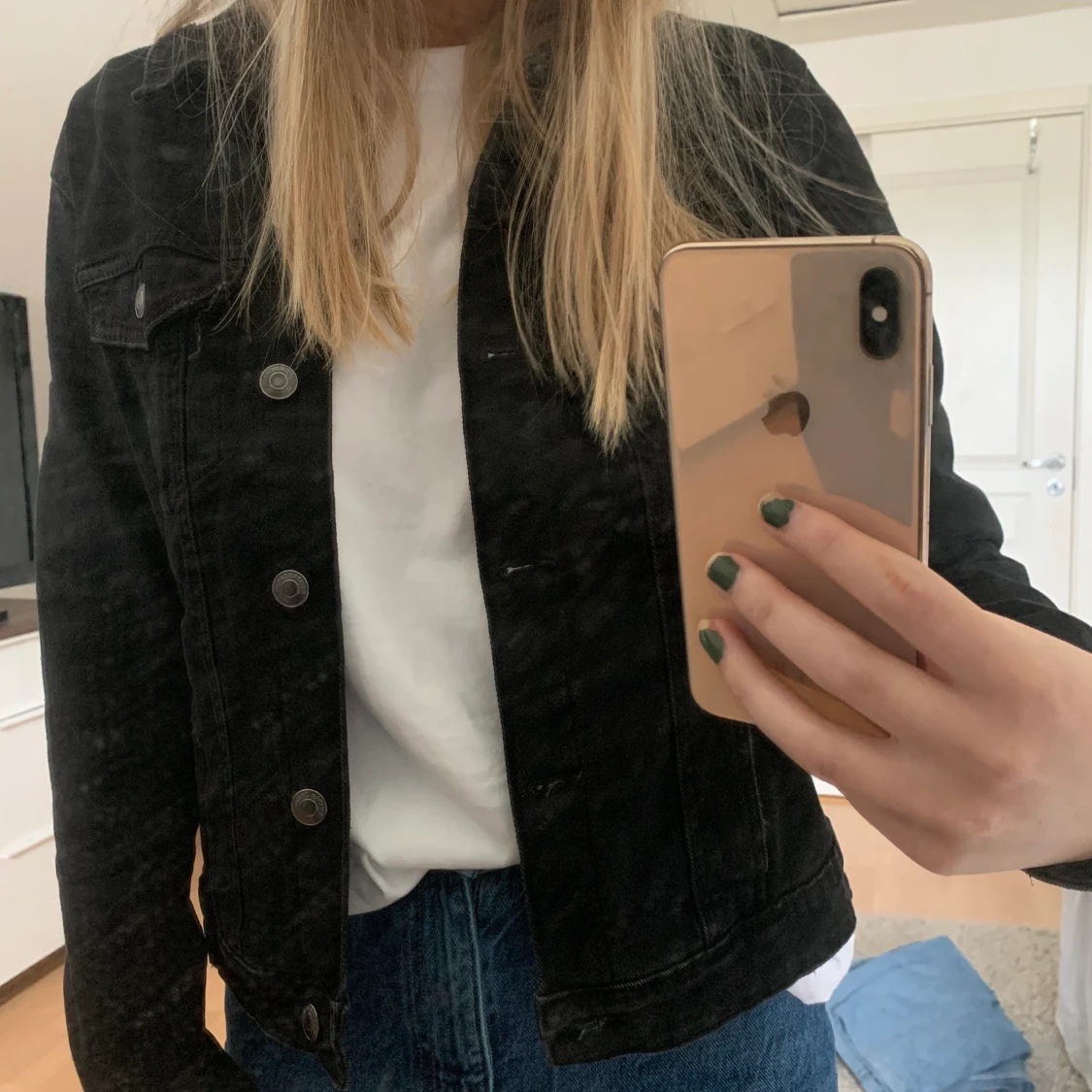 Svart jeansjacka
