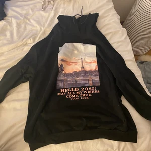 Shein hoodie  - Fin och tunn hoodie med ett fint tryck men passar inte mig , köpare står för frakt 