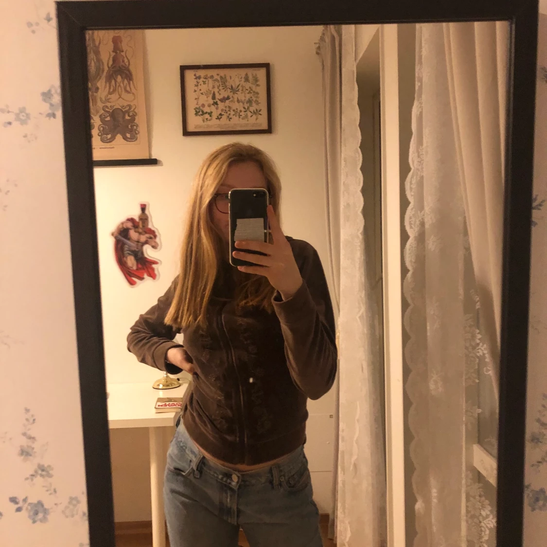 Brun gullig kofta - 91