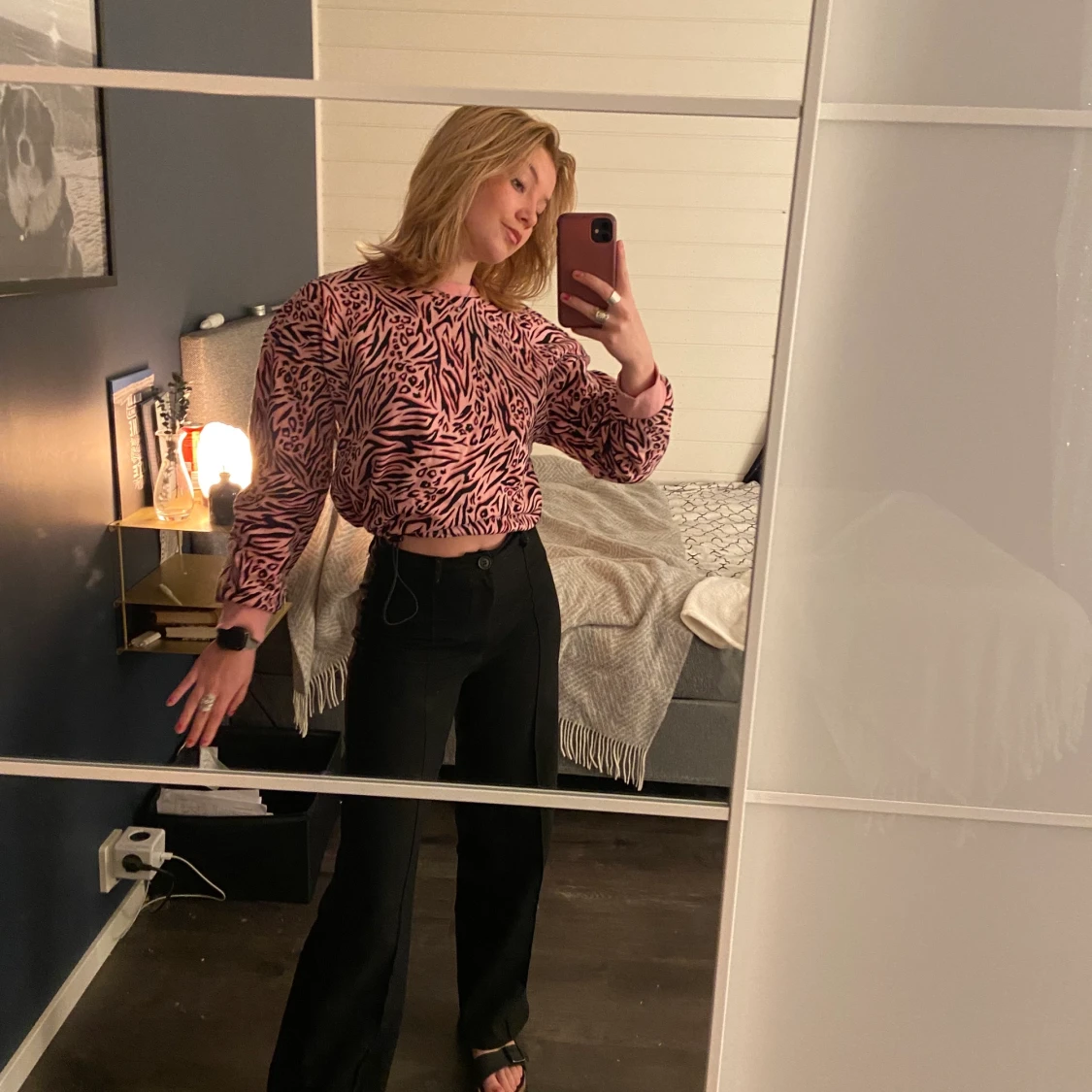 Rosa zebra teöja från H&M