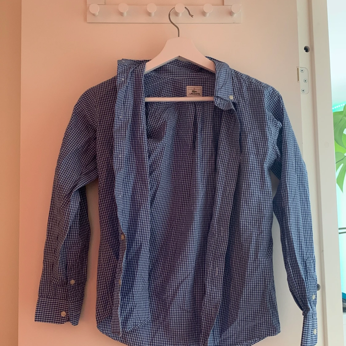 Lacoste skjorta vit och blå str 12  - 91