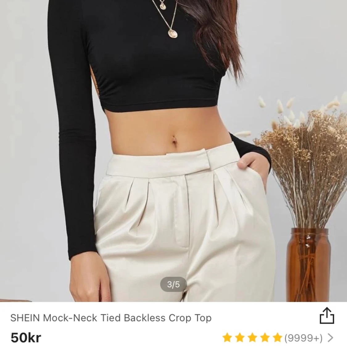 tröja med öppen rygg - 91