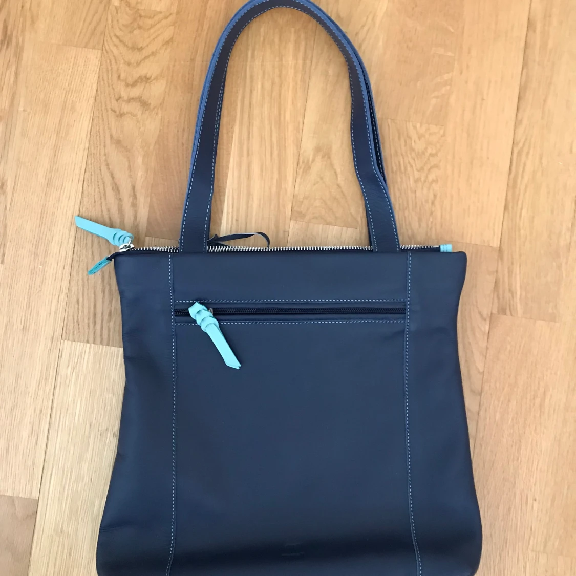 MyWallit Blue Small Leather Tote  - 90