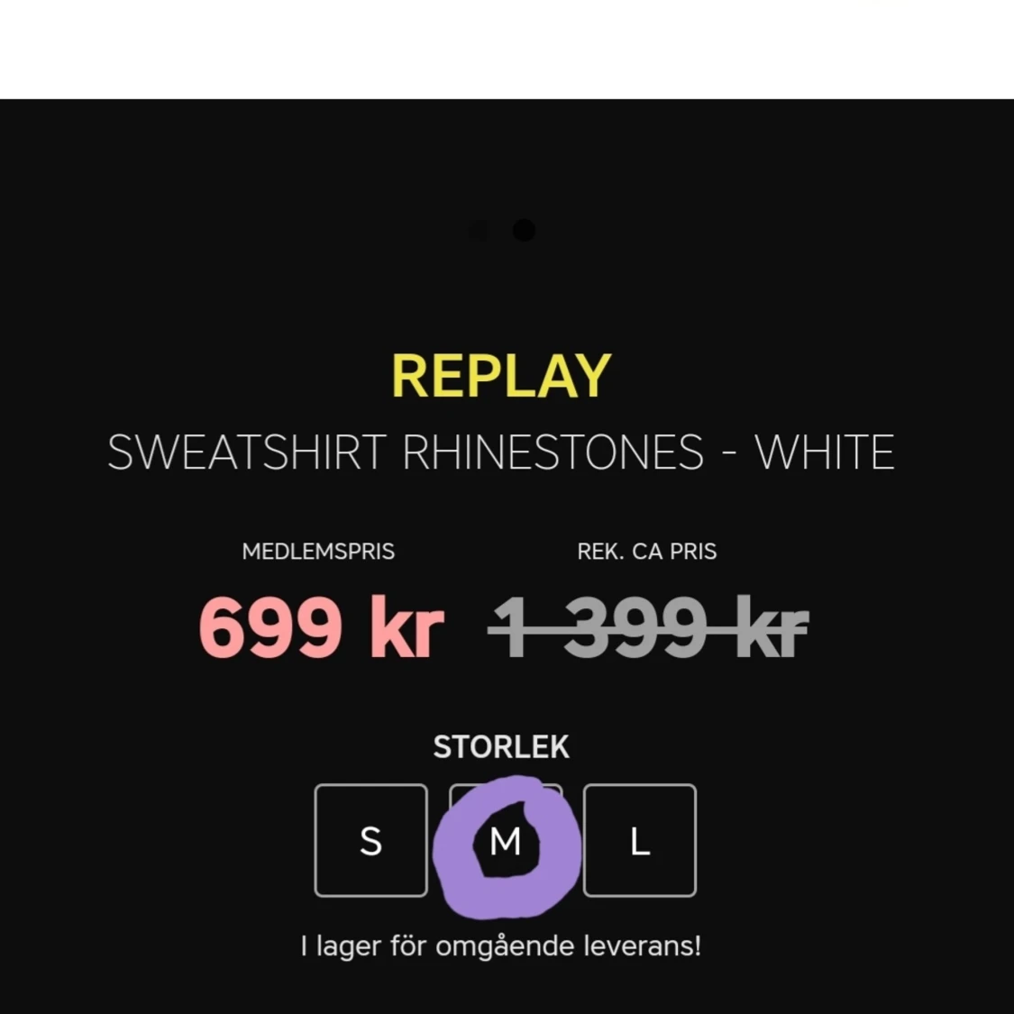 Replay tröja storlek M - 91